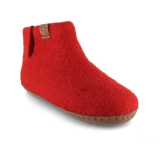 WoolFit Yeti Kids Barfußhausschuhe Hausschuh mit Footprint Fußbett