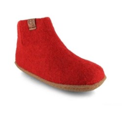 WoolFit Yeti Kids Barfußhausschuhe Hausschuh mit Footprint Fußbett