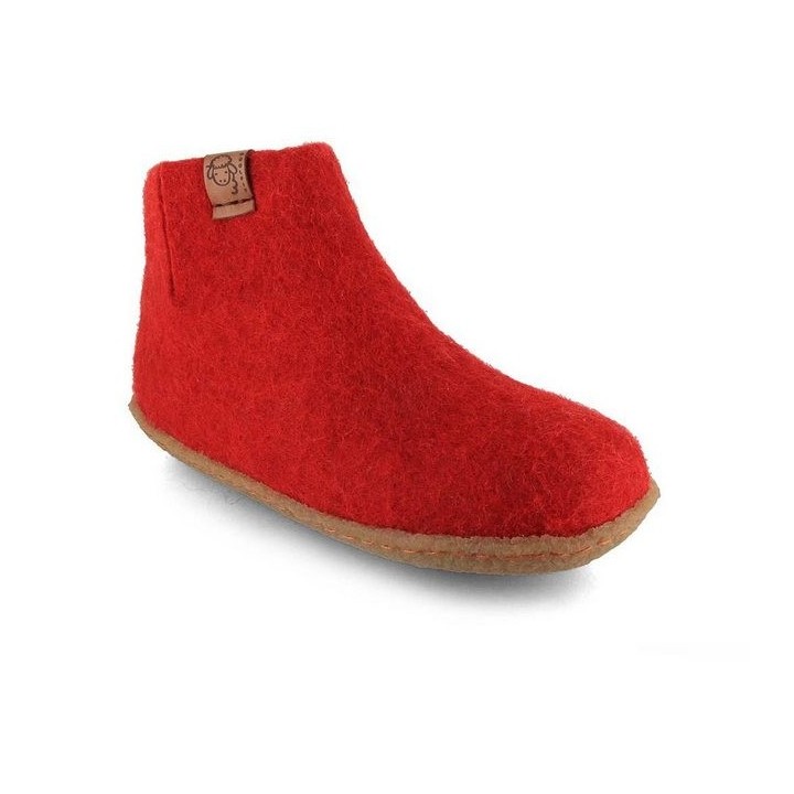 WoolFit Yeti Kids Barfußhausschuhe Hausschuh mit Footprint Fußbett