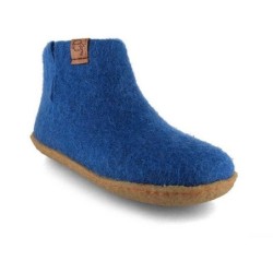 WoolFit Yeti Kids Barfußhausschuhe Hausschuh mit Footprint Fußbett