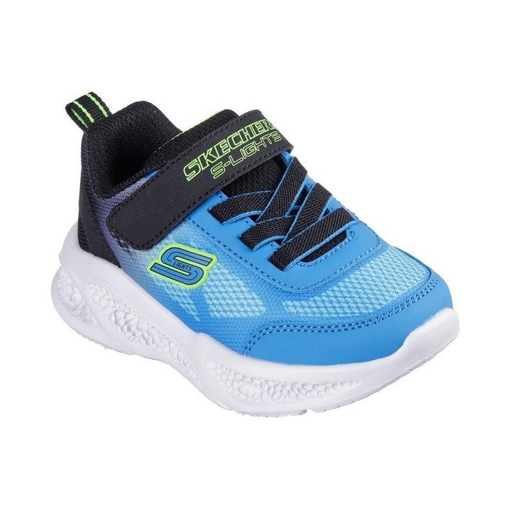 Skechers SKECHERS METEOR-LIGHTS Lauflernschuh, Blink,-Klettschuh zum Schlüpfen, Neon, Größenschablone zum Download