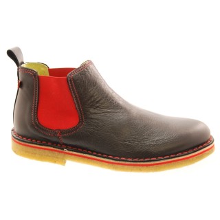 Grünbein Herren Chelsea Boots Reto lose Einlage, schwarz-rot... 40