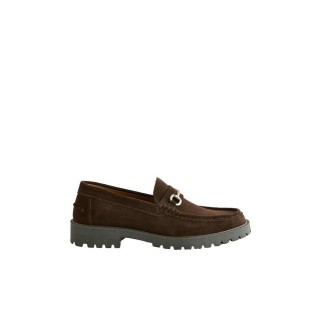 Next Klobige Loafer aus Veloursleder mit Trense Loafer (1-tlg)