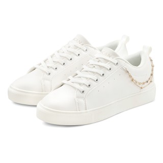 LASCANA Sneaker, modisches Ketten-Element, Schnürhalbschuhe, Freizeitschuhe VEGAN