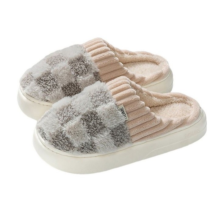 Refttenw Hausschuh Damen,Filzpantoffeln,für Paare Plüsch Hausschuhe,Warme Plüsch Hausschuhe