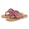 Vivance Zehentrenner, Sandale, Pantolette aus Leder mit Schmucksteinchen