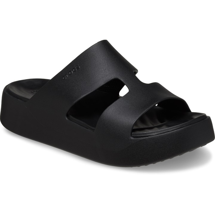 Crocs Badepantolette »Getaway Platform H-Strap«, Sommerschuh, Schlappen, Badeschuh, Poolslides, weiche Innensohle