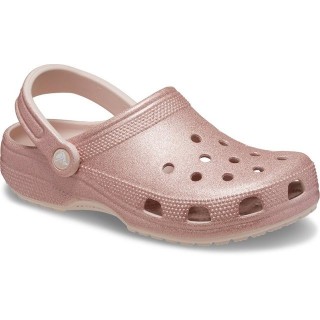Crocs Classic Glitter Clog, Badesandale, Hausschuh, Sommerschuh, Schlappen, Schlupfschuh mit Glitzer verziert