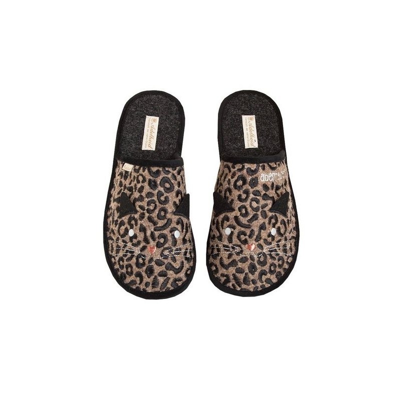 ADELHEID Abenteurerin Leo Filzpantoffel Pantoffel