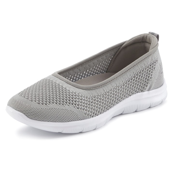 LASCANA Sneaker Ballerinas, ultraleichter Slipper, Slip-On-Sneaker, Freizeitschuh VEGAN