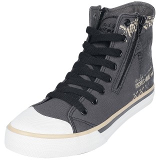 Rock Rebel by EMP - Rock Sneaker high - HighCut Sneaker mit Print - EU38 bis EU46 - Größe EU38 - grau