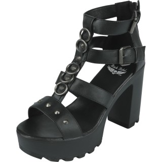 Rock Rebel by EMP - Rock High Heel - High Heels With Rivets And Rings - EU37 bis EU41 - für Damen - Größe EU37 - schwarz