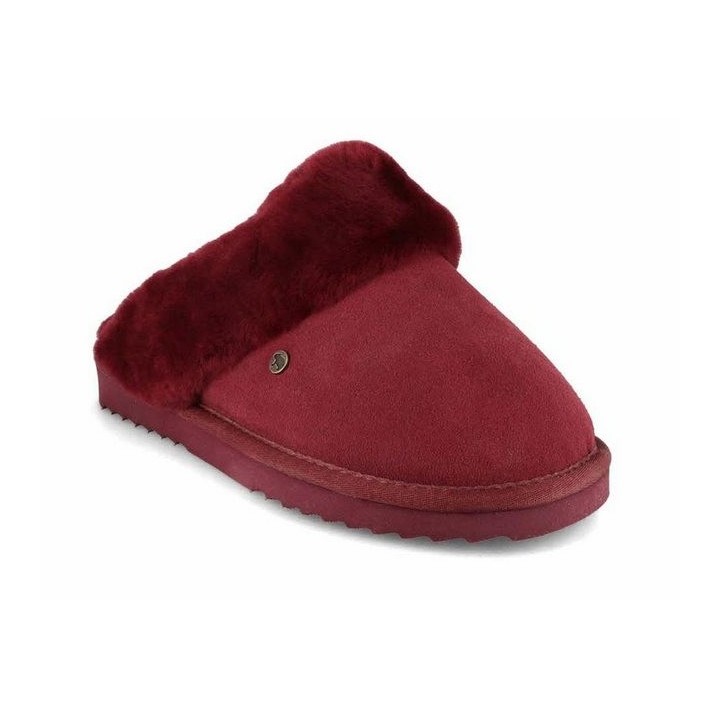WARMBAT Damen Pantoffel Flurry Suede, port, hausschuhe Hausschuh Merinowolle
