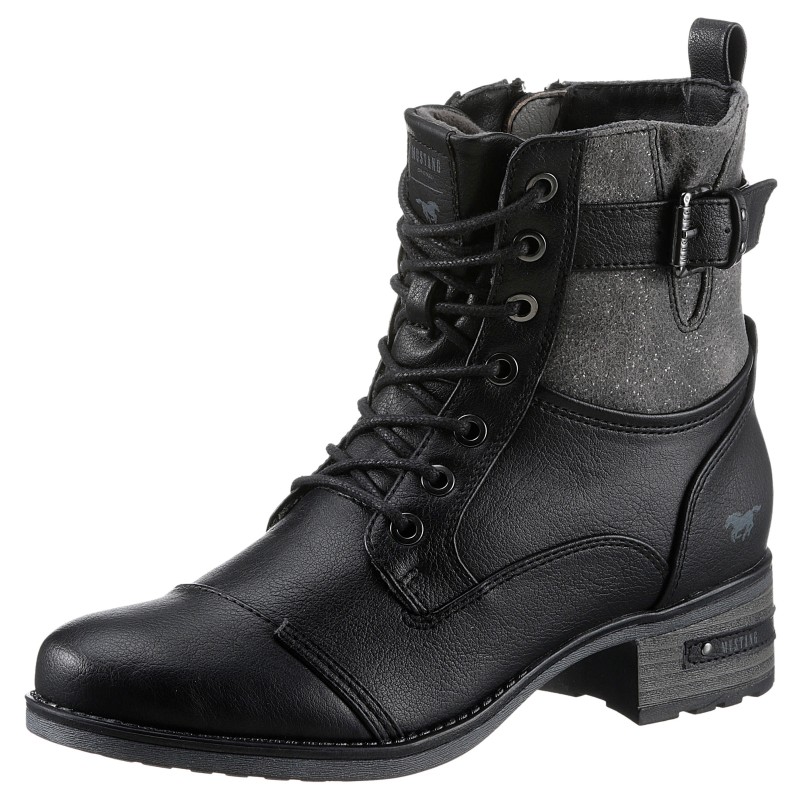 Mustang Shoes Schnürstiefelette, mit Innen-Reißverschluss