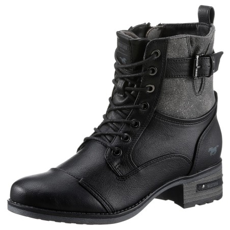 Mustang Shoes Schnürstiefelette, mit Innen-Reißverschluss