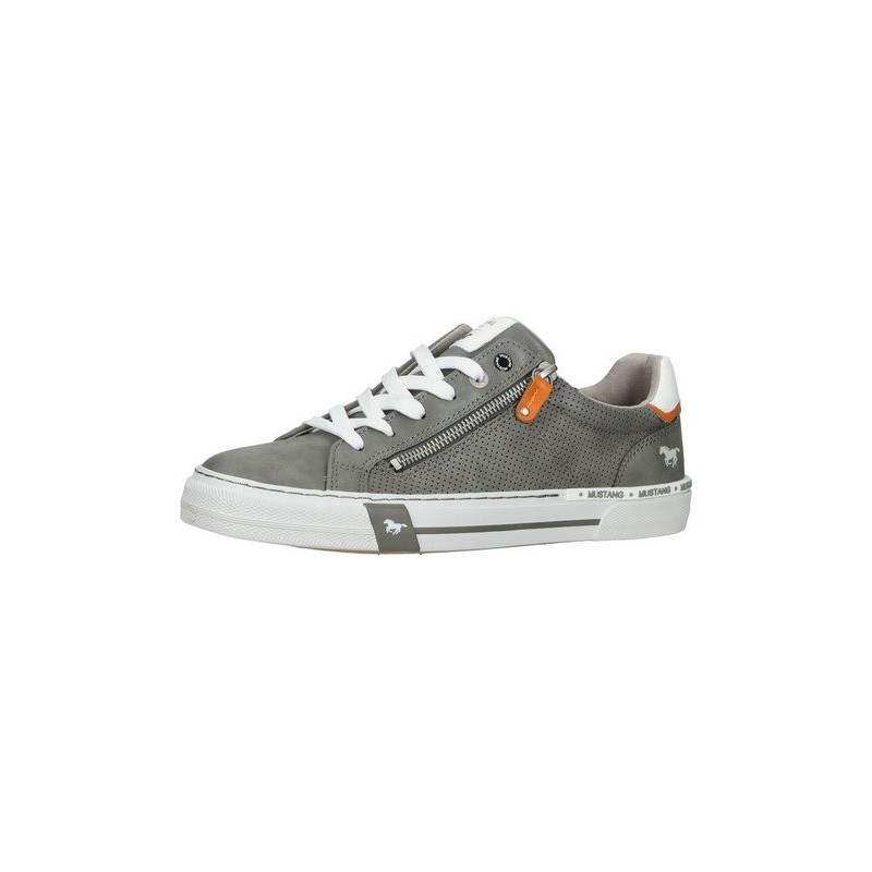 MUSTANG Halbschuhe Lederimitat Schnürschuh