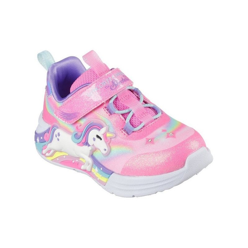 Skechers UNICORN CHASER LIGHTS Lauflernschuh, Babyschuh, Blinkschuh m. Einhornmotiv, Größenschablone zum Download