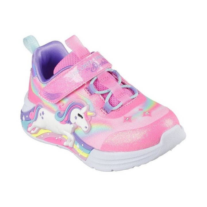 Skechers UNICORN CHASER LIGHTS Lauflernschuh, Babyschuh, Blinkschuh m. Einhornmotiv, Größenschablone zum Download