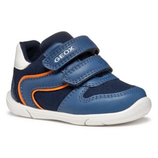 Geox B ZAPITO BOY Lauflernschuh, Freizeitschuh, Babyschuh, Klettschuh mit modischem Farbeinsatz