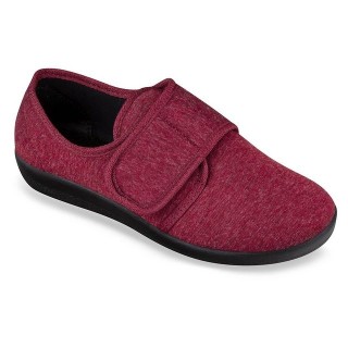 PADERO Klettverschluss Hausschuh für breite Füße geeignet