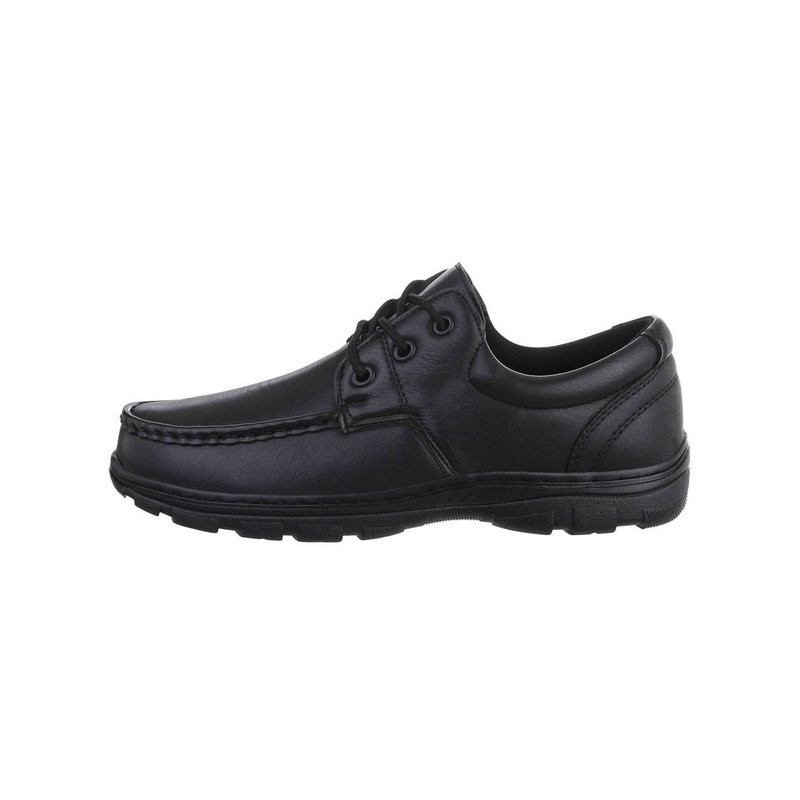 Coolwalk Herren Schnürschuhe Elegant Schnürschuh Flach Schnürer in Schwarz