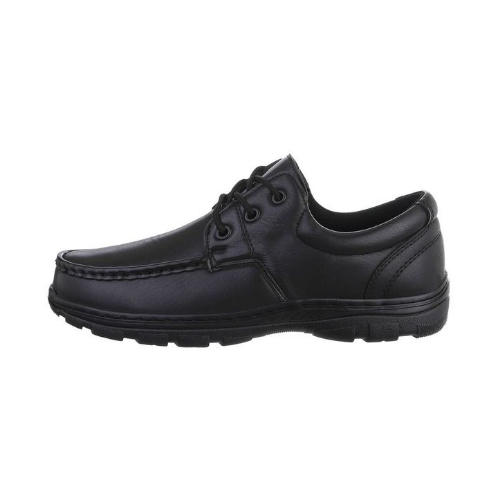 Coolwalk Herren Schnürschuhe Elegant Schnürschuh Flach Schnürer in Schwarz