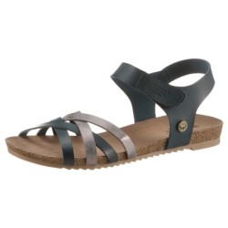 Mustang Shoes Riemchensandale, Sommerschuh, Sandalette, Klettschuh, mit Klettverschluss-Riemchen