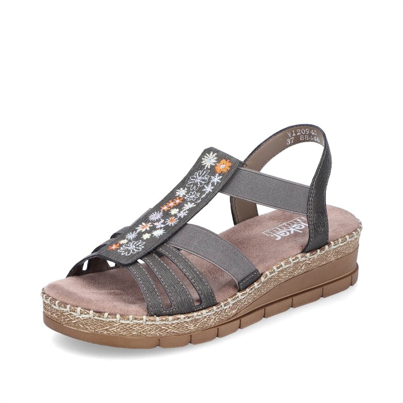 Rieker Damen Sandaletten V1209, Frauen Sandalen 39