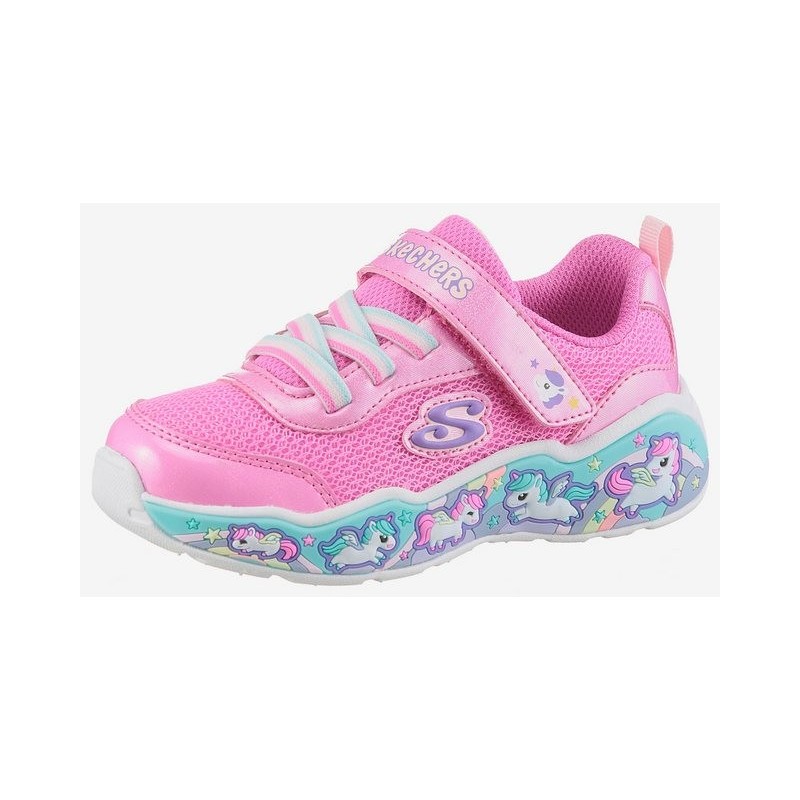Skechers PLAY SCENE-FUN SQUAD Lauflernschuh, Sneaker mit bunten Motiven verziert, Größenschablone zum Download