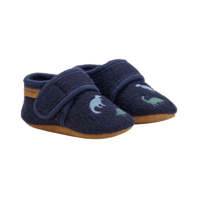 EN FANT Wool Slippers with Embroidery Hausschuh