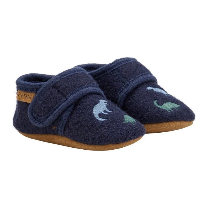 EN FANT Wool Slippers with Embroidery Hausschuh