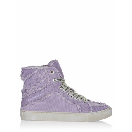 Zadig Voltaire High Flash Canvas Schuhe lila 36