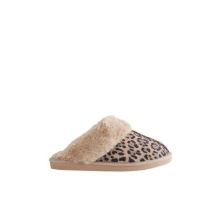 Next Velourslederpantolette mit Kunstfellfutter Hausschuh (1-tlg)
