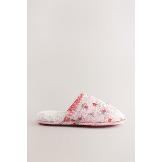 LAURA ASHLEY Laura Ashley Pantoletten mit kleinem Rosenmuster Hausschuh (1-tlg)