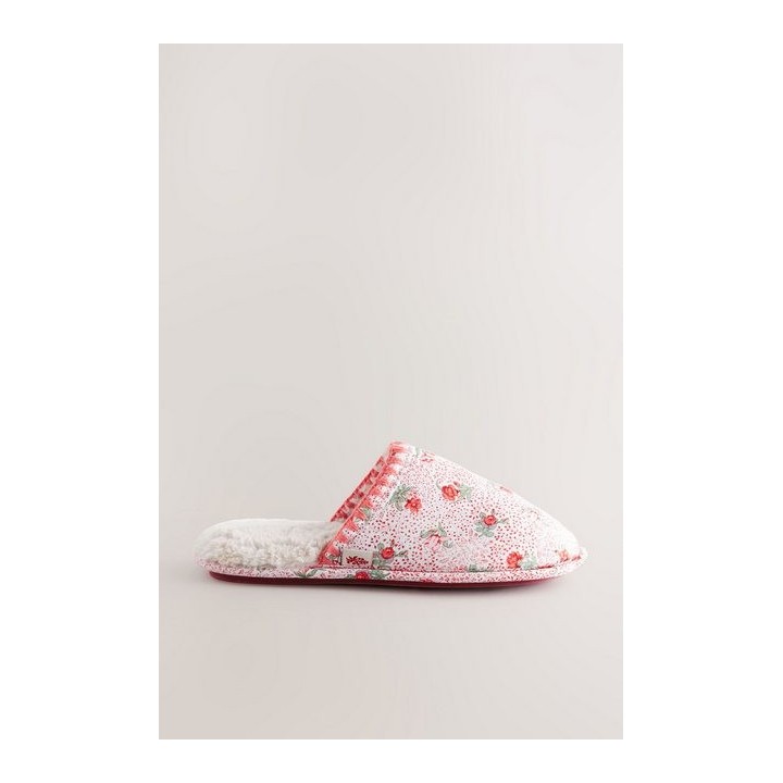 LAURA ASHLEY Laura Ashley Pantoletten mit kleinem Rosenmuster Hausschuh (1-tlg)