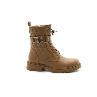 Sonderpostendiscount Damen Boots Stiefletten SU767T Taupe Bootsschuh Seitlicher Reissverschluss
