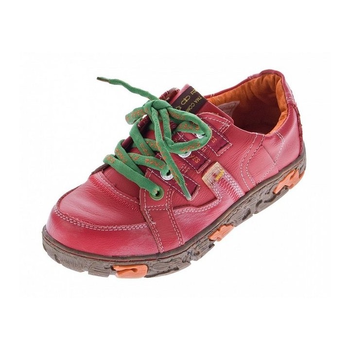 TMA Damen Leder Schuhe TMA 4181 Sneaker Halbschuhe Schnürschuh Ungefüttert, Used Look