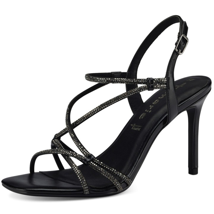 Damen  Sandalen  1-28332-20 Schwarz 012 Black Metallic Kunst... 40