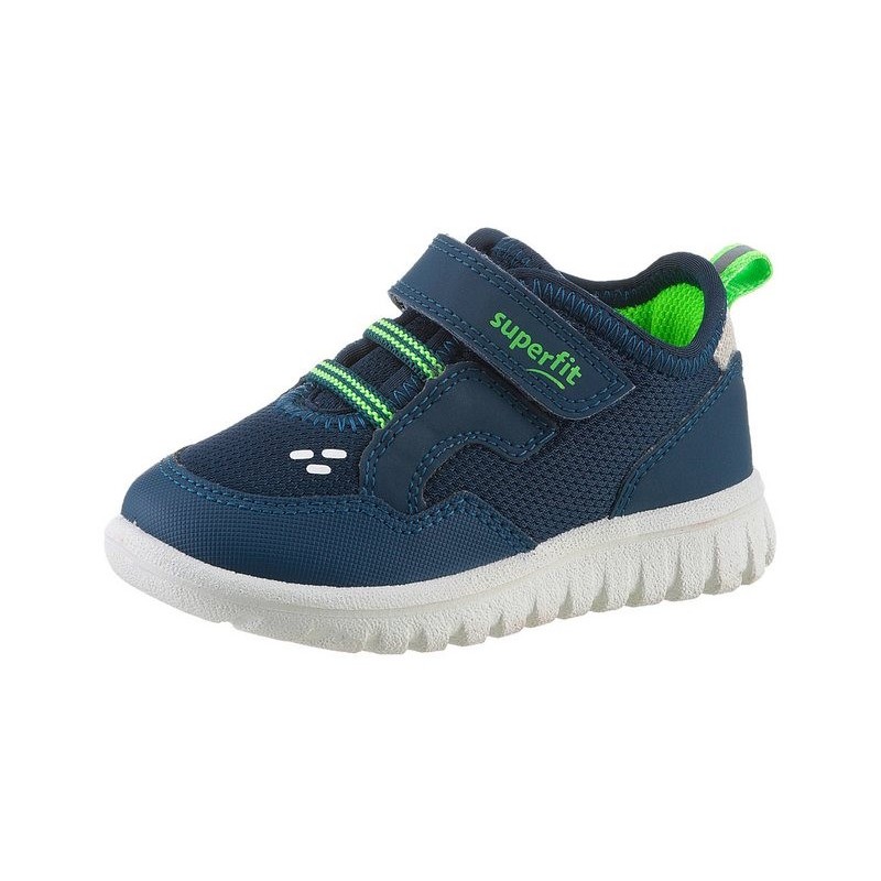 Superfit SPORT7 MINI WMS: mittel Klettschuh Sneaker zum Schlupfen, Unifarben, Größenschablone zum Download