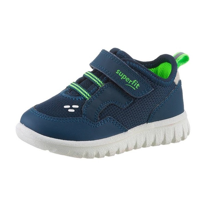 Superfit SPORT7 MINI WMS: mittel Klettschuh Sneaker zum Schlupfen, Unifarben, Größenschablone zum Download