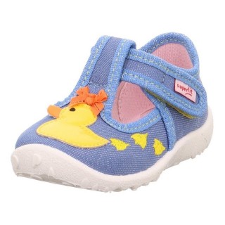 Superfit SPOTTY WMS: mittel Hausschuh Ballerina mit Klettverschluss, Größenschablone zum Download