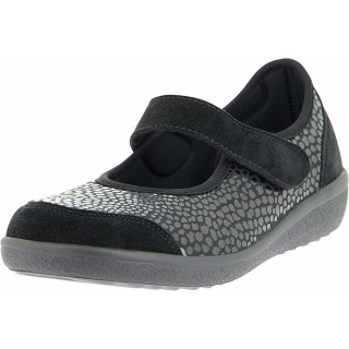 Florett Spangenschuh stretch schw. schwarz 4,5