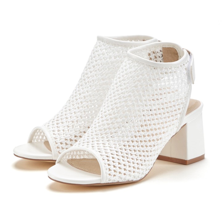 LASCANA Sandalette »Sommerschuh«, Sandale, Sommerschuh in modischer Flecht-Optik VEGAN