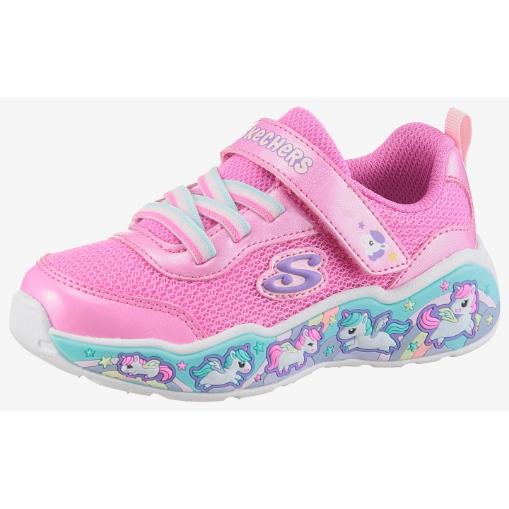 Skechers Lauflernschuh »PLAY SCENE-FUN SQUAD«, Sneaker mit bunten Motiven verziert, Größenschablone zum Download