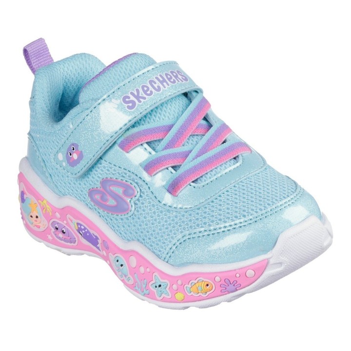 Skechers Lauflernschuh »PLAY SCENE-FUN SQUAD«, Sneaker mit bunten Motiven verziert, Größenschablone zum Download