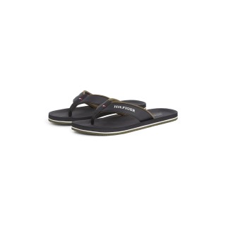 Tommy Hilfiger Zehentrenner »PADDED COMFORT HILFIGER B SANDAL«, Dianette, Sommerschuh, Schlappen, Badeschuh mit Logoschriftzu
