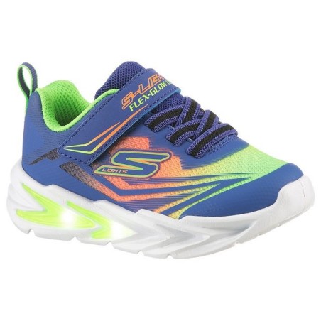 Skechers FLEX-GLOW ULTRA LIGHTS Lauflernschuh, Blink,-Klettschuh zum Schlüpfen, Neon, Größenschablone zum Download
