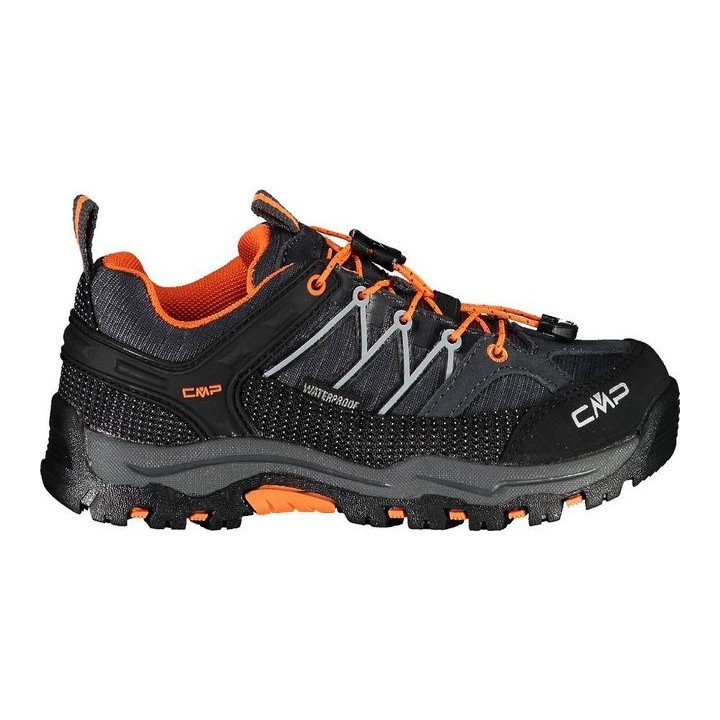 CMP KIDS RIGEL LOW TREKKING SHOES WP ANTRACITE-FLASH ORANGE Trekkingschuh