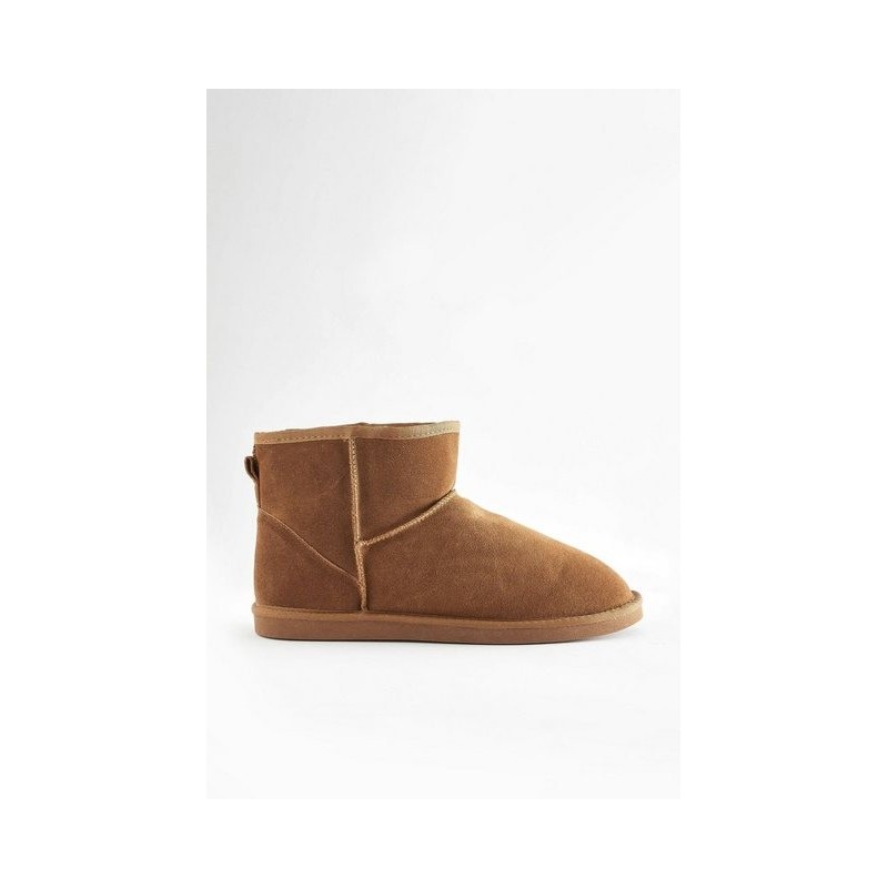Next Hausstiefel aus Velourleder mit Kunstfellfutter Hausstiefel (1-tlg)