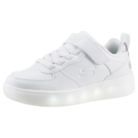 Skechers Sneaker »Blinkschuh SPORT COURT 92- SHOW MADDOX«, Schnürschuh mit Blinkfunktion, Größenschablone zum Download
